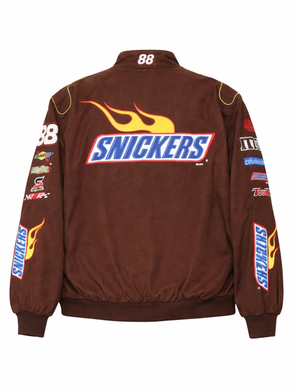Vintage Snickers NASCAR Ricky Rudd #88 Racing Jacket XL Rare Brown - Picture 2 of 10